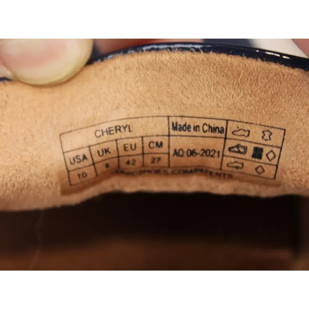 Vionic Cheryl II Loafers Womens 10 Navy Blue Leather Orthotic Comfort Flats - Picture 7 of 7